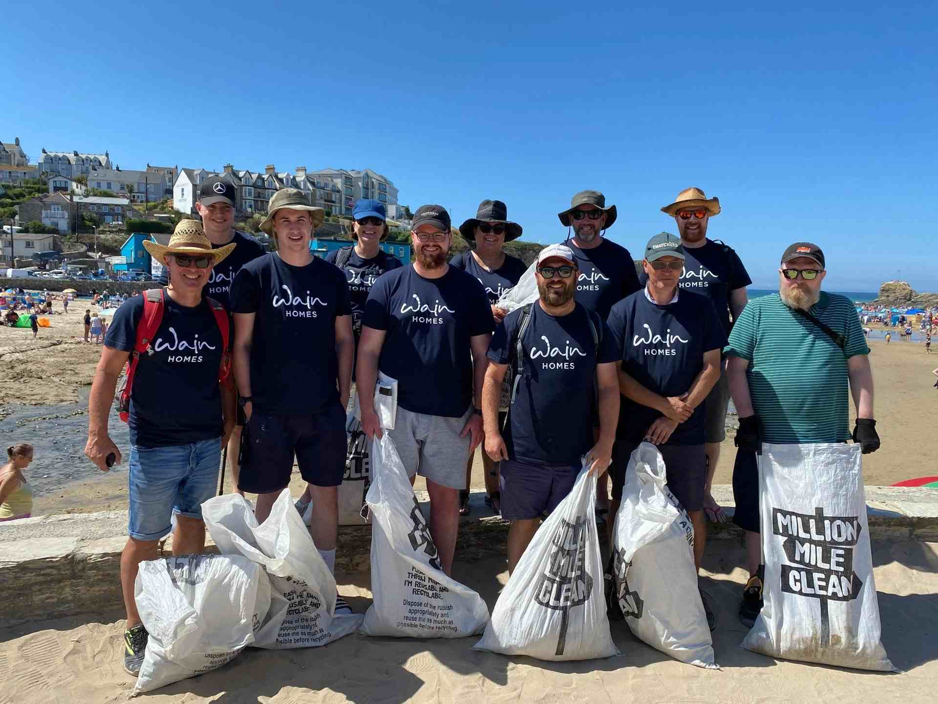 Wain Homes South West Team Turn Tide on Beach Rubbish 