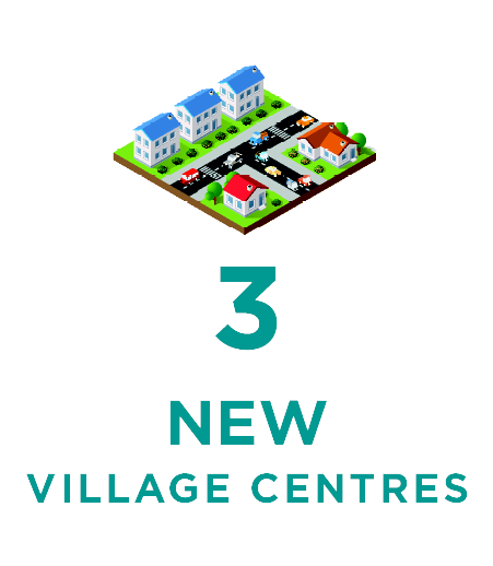 3 new village centres